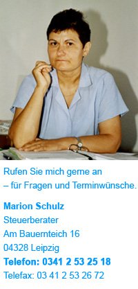 Ihre Fachfrau für die Steuerberatung Marion Schulz